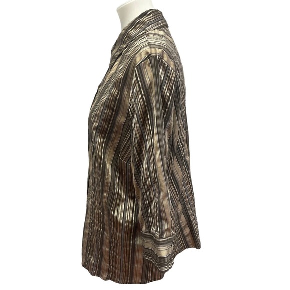 Lot of 2 Apt 9 Womens 1X 3/4 Sleeve PolyCotton Essential Button Down Shirts - Picture 4 of 11